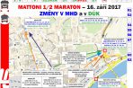 Změny v Ústí nad Labem během Mattoni 1/2 maratonu 16.9.2017